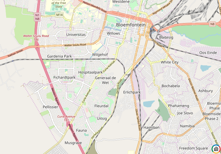 Map location of Generaal De Wet
